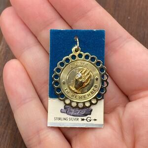 Vintage Griffith 925 Sterling Silver "A Date To Remember" Engaged Pendant Charm